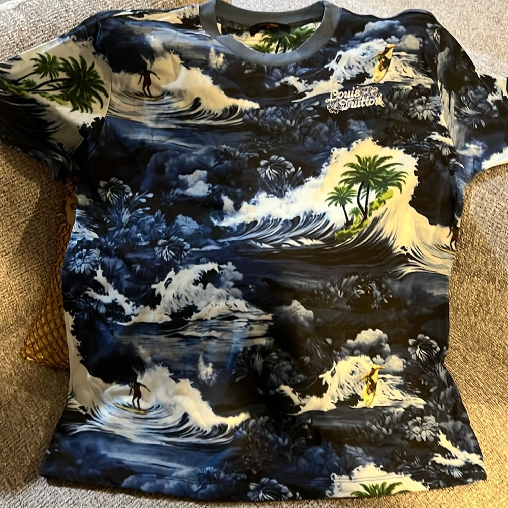 LV Printed Cotton Short Sleeve T Shirt